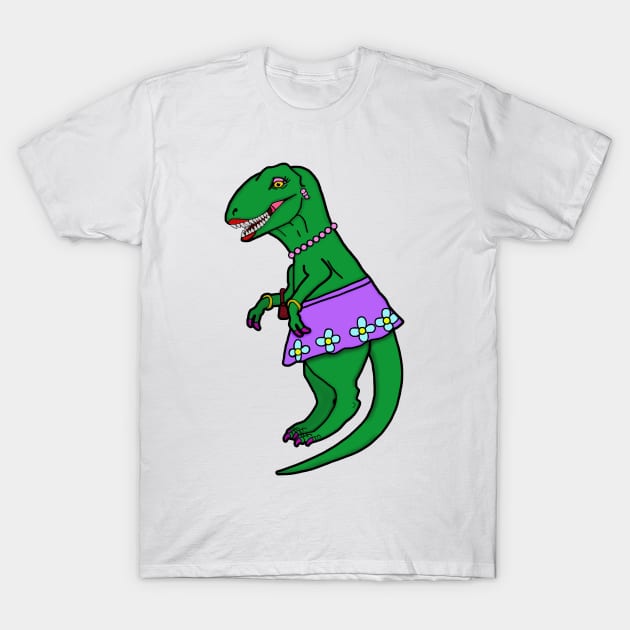 Lady Dinosaur T-Shirt by BlakCircleGirl